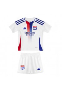 Olympique Lyonnais Jalkapallovaatteet Lasten Kotipeliasu 2024-25 Lyhythihainen (+ Lyhyet housut)